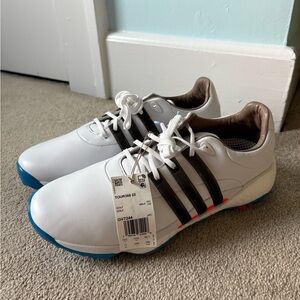 Adidas Tour360 22 Golf Shoes Men’s Size 11 White Blue Rush GV7244 NWT Boost
